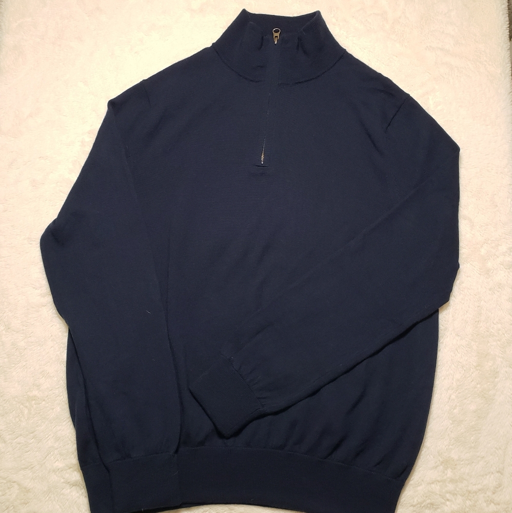 J. Crew Men's Navy Sweater. 100% Merino wool. Size: XL